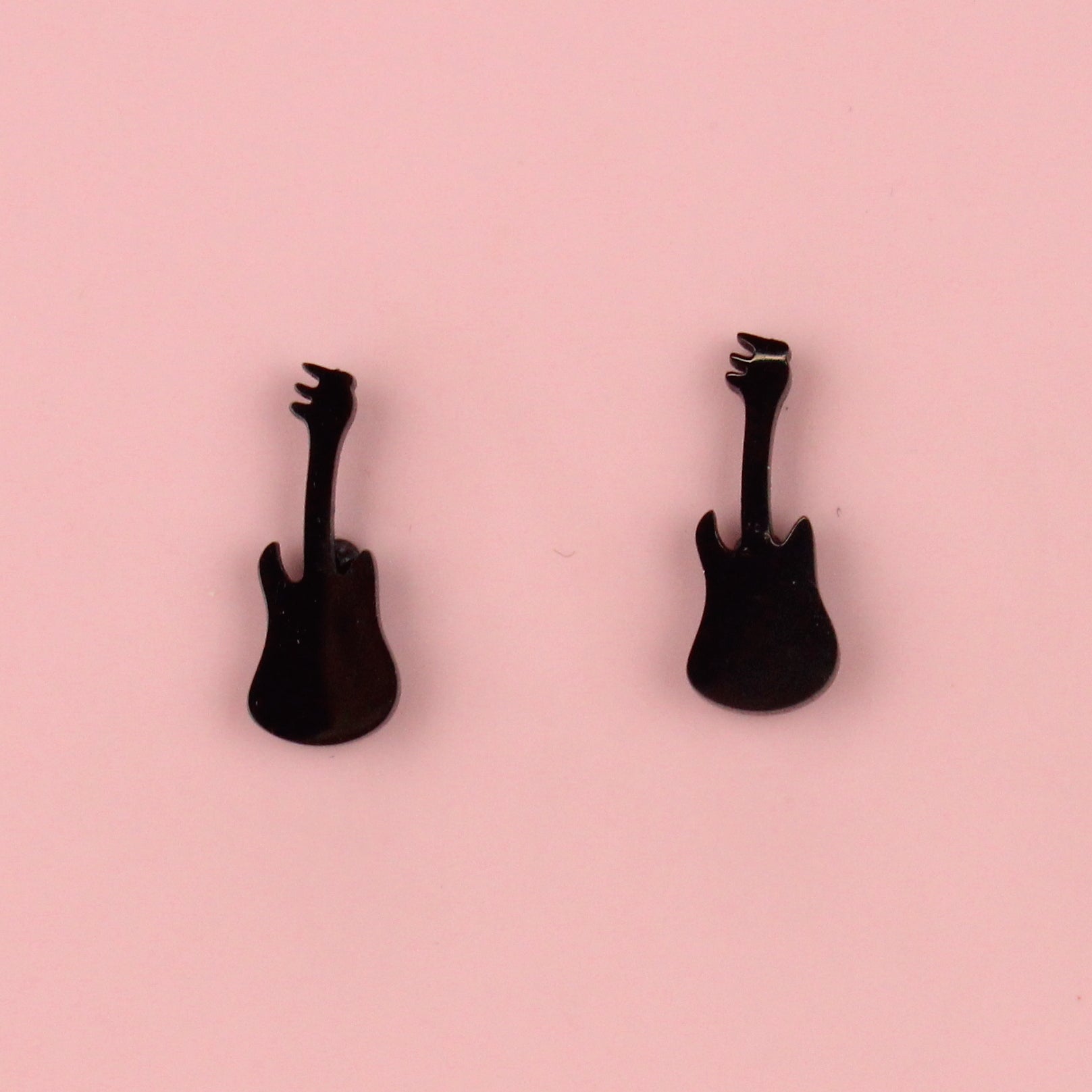 We Rock Stud Earrings (Black)
