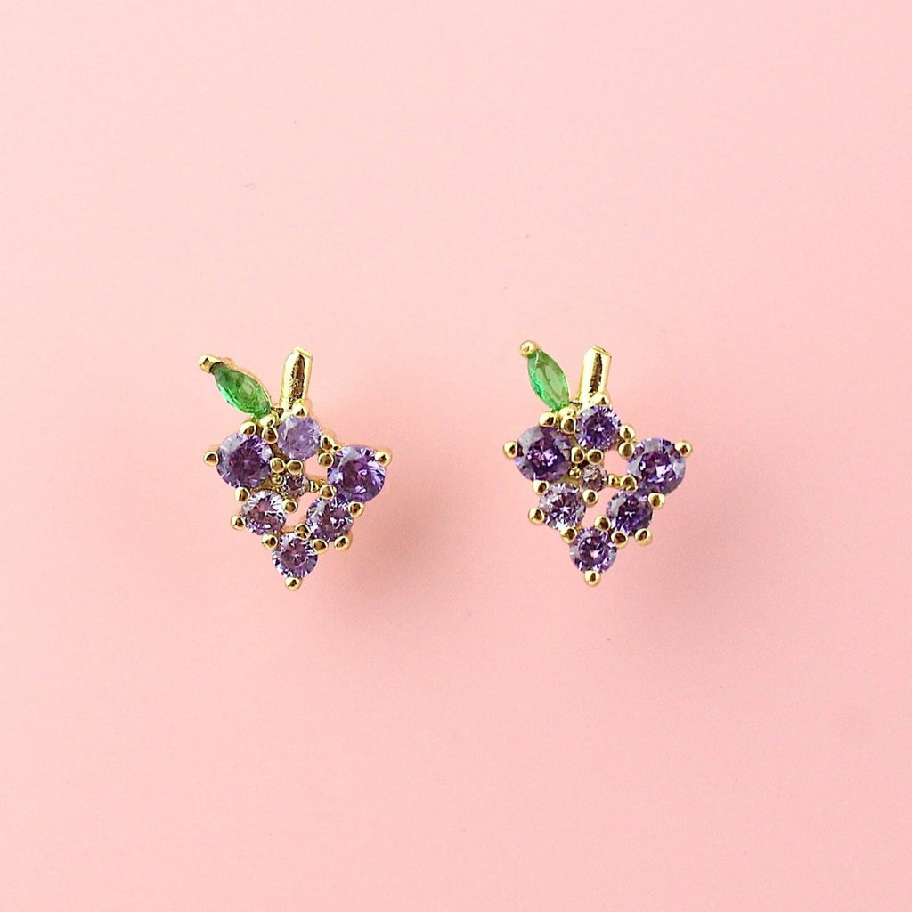 Vineyard Vibes Grapes Stud Earrings