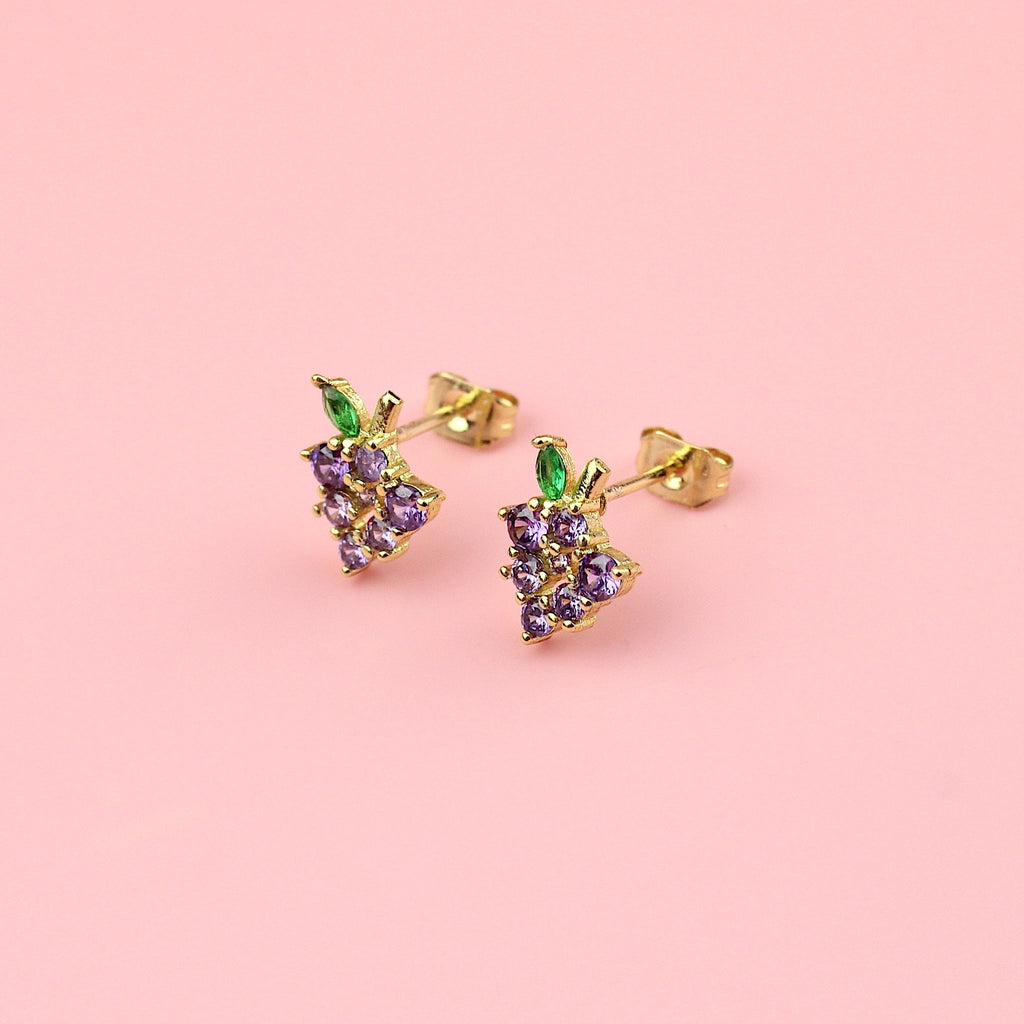 Vineyard Vibes Grapes Stud Earrings