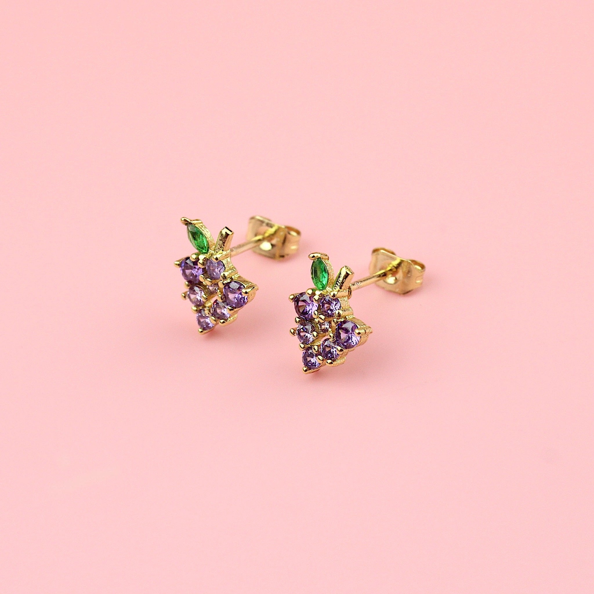 Vineyard Vibes Grapes Stud Earrings