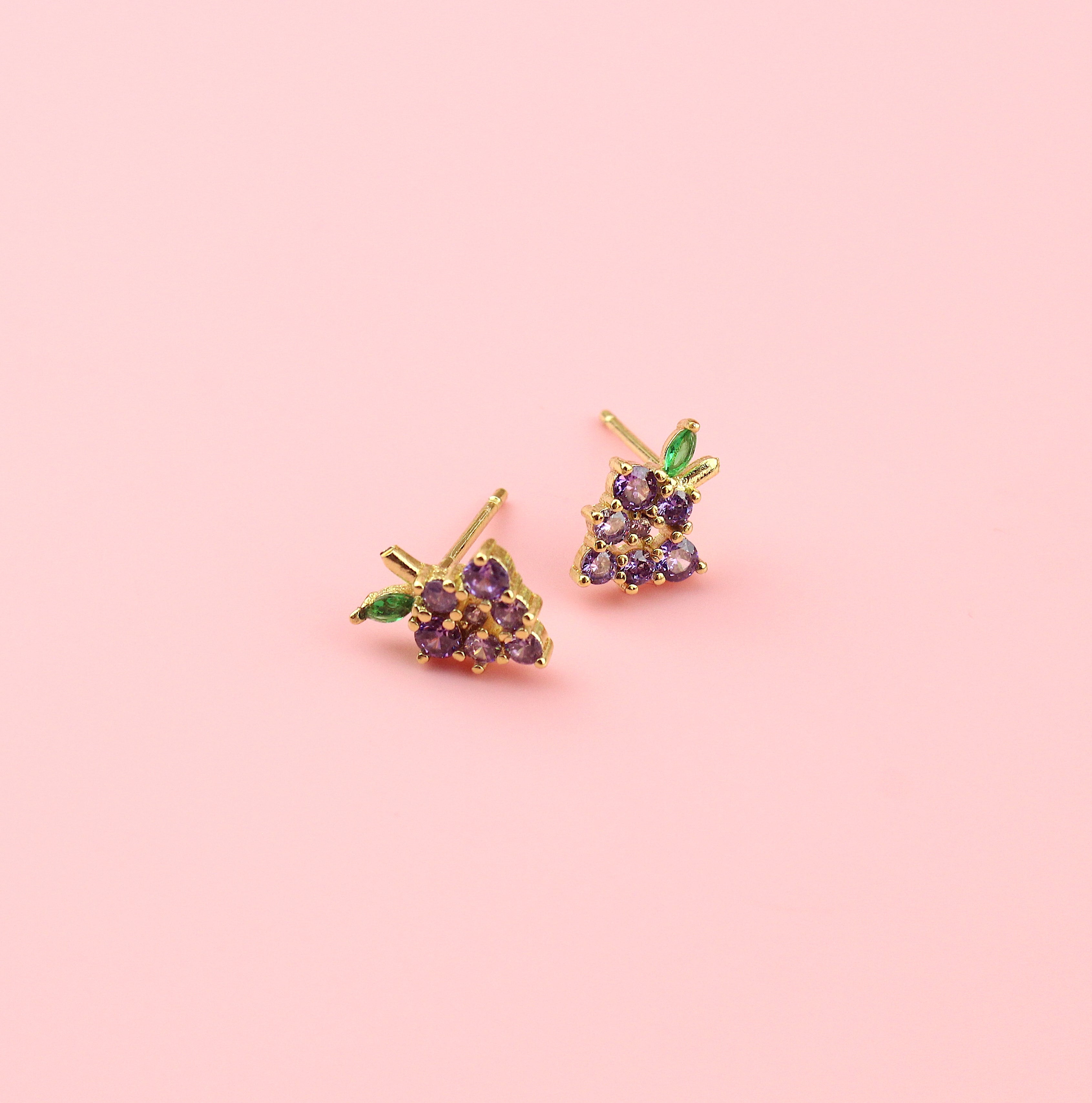 Vineyard Vibes Grapes Stud Earrings
