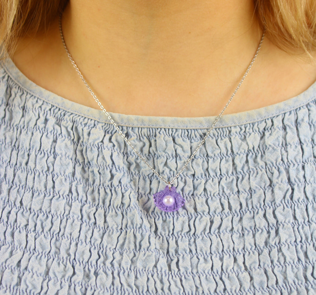 What The Shelly Necklace - Purple