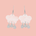 White Glitter Acid Rain Earrings
